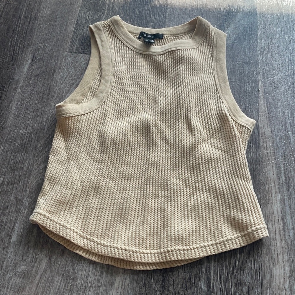 Tan rubbed minor cropped shirt